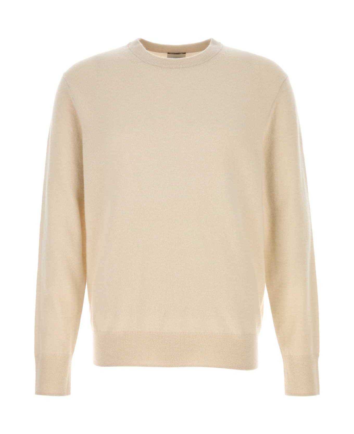 Calvin Klein Ivory Cashmere Blend Sweater - White