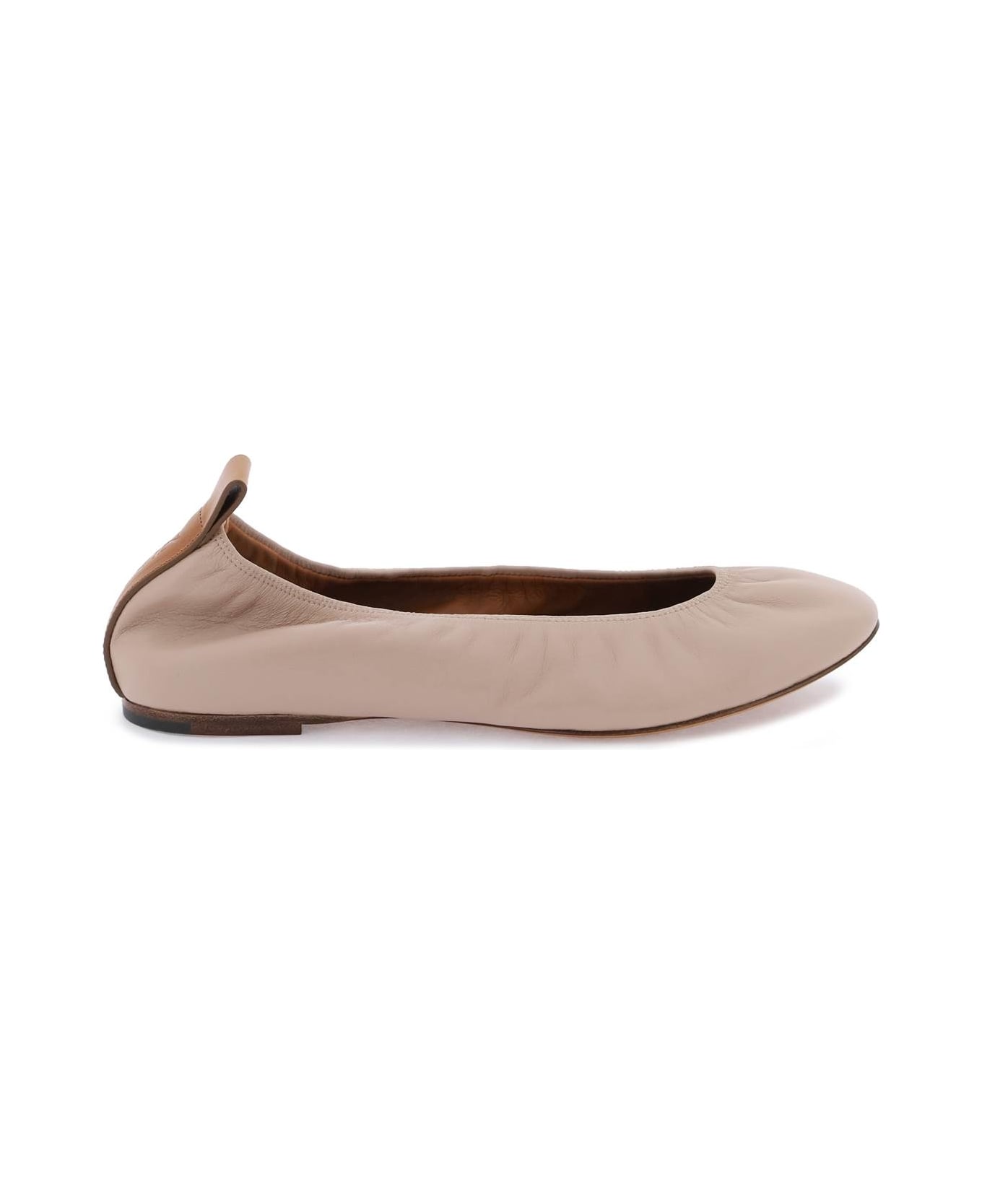 Lanvin Ruch Detailed Slip-on Ballerina Shoes - DARK BEIGE