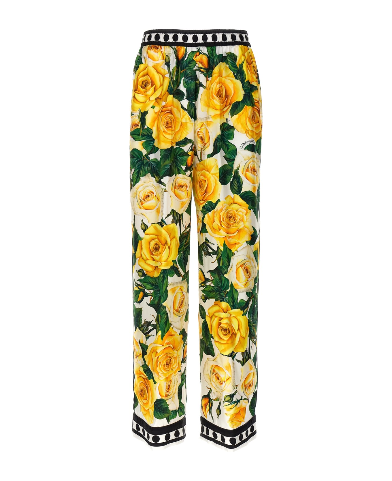 Dolce & Gabbana 'rose Gialle' Trousers - Multicolor