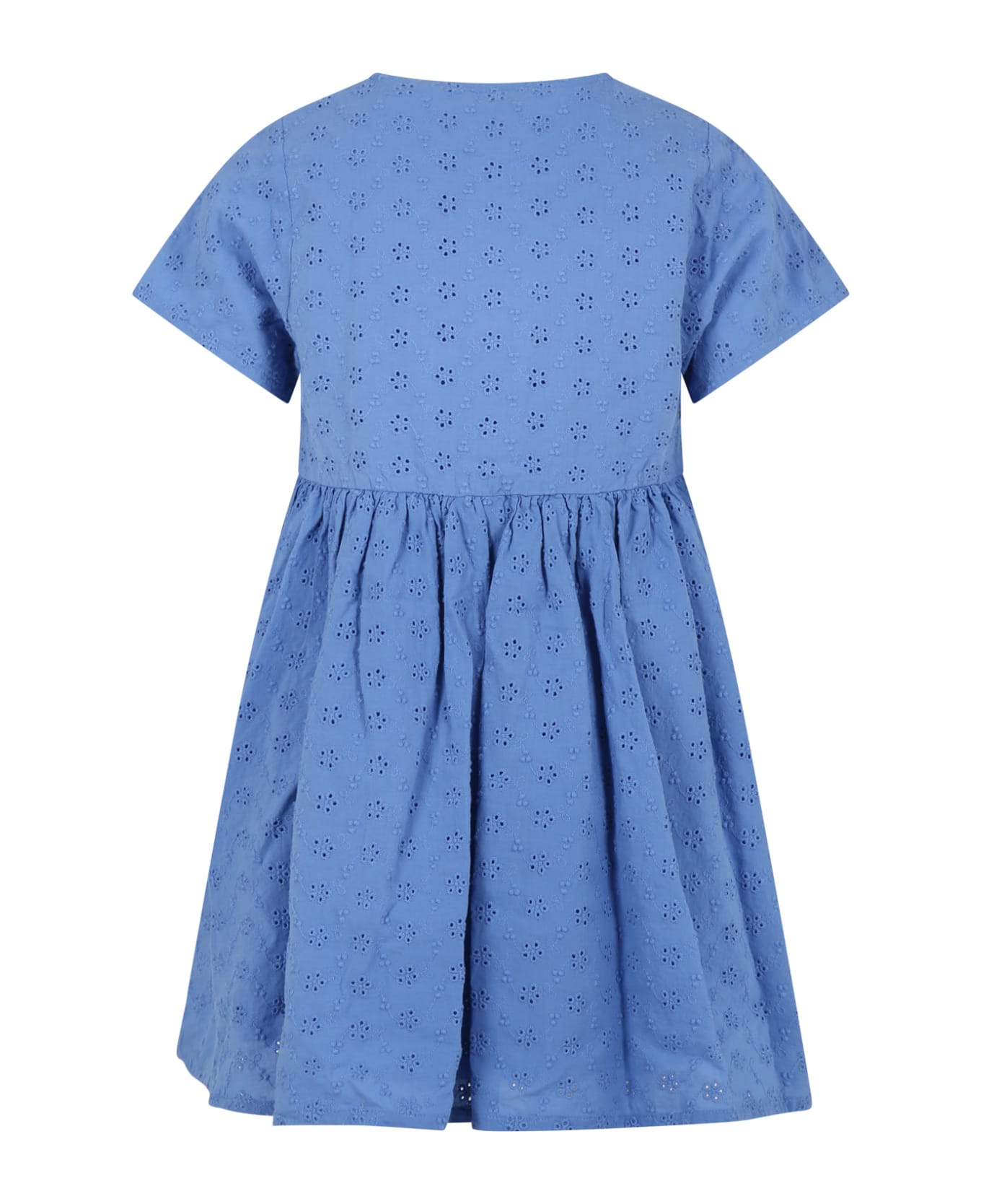Petit Bateau Light Blue Dress For Girl - Light Blue