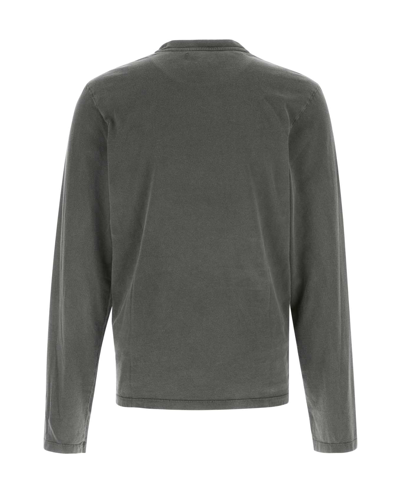 Gimaguas Dark Grey Cotton Antonio T-shirt - BLACK