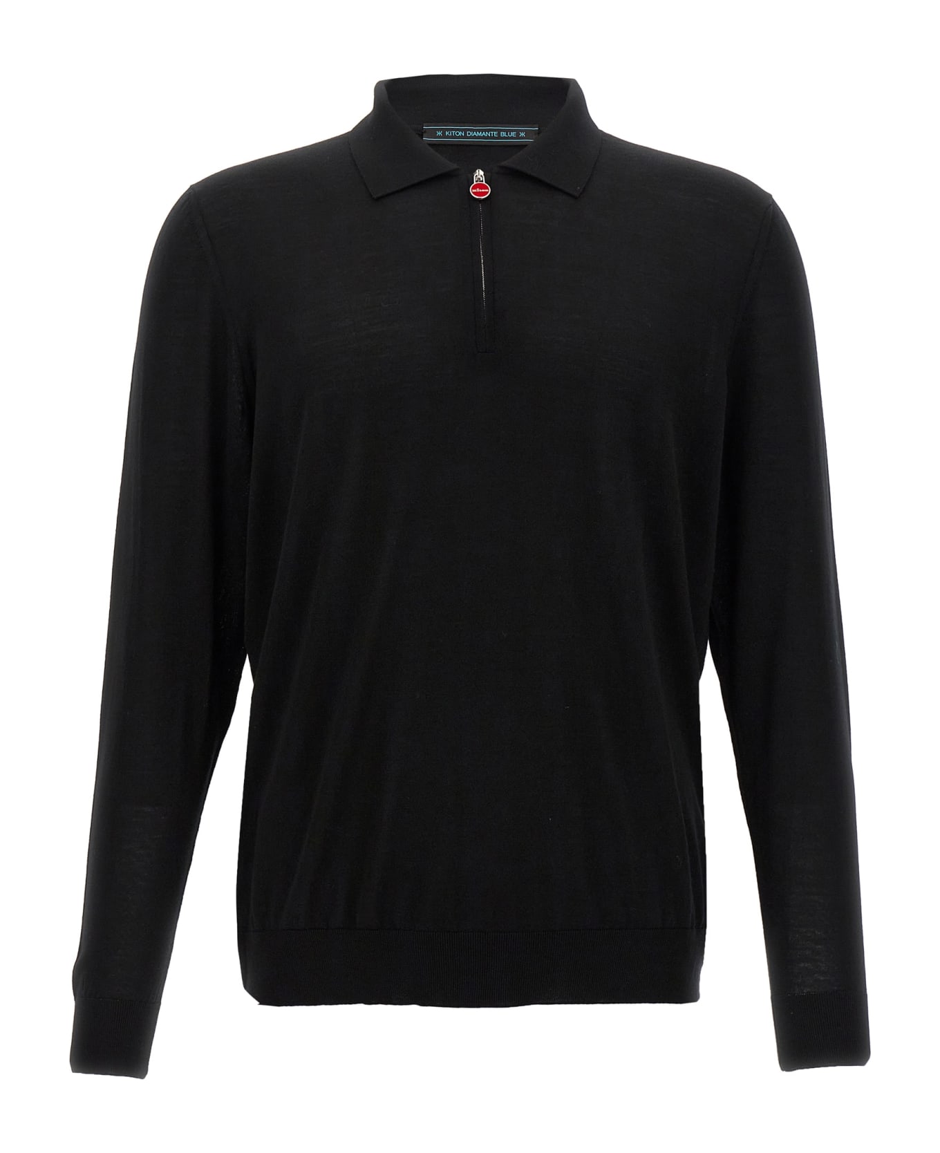 Kiton Burgundy Wool 14 Micron Sweater Polo main image 1
