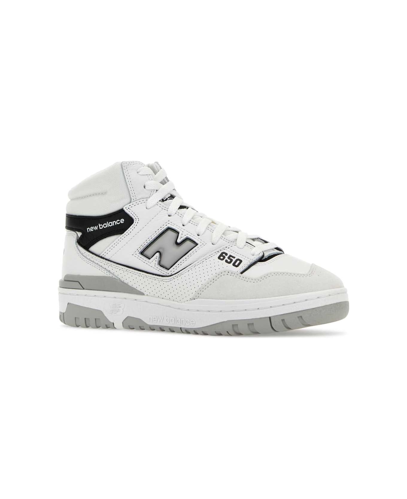 New Balance Multicolor Leather And Suede 650 Sneakers - WHITE スニーカー