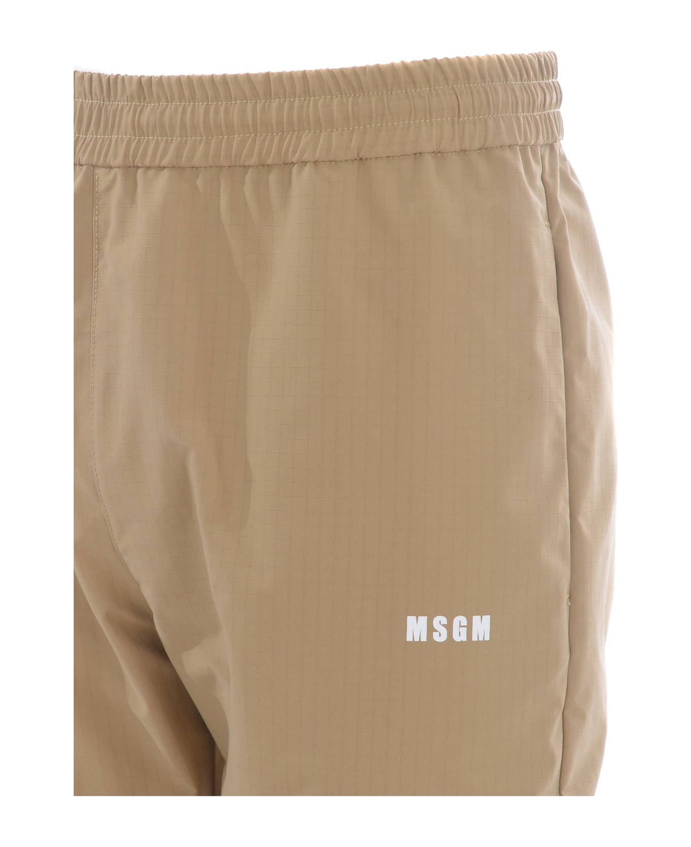 MSGM Trousers Msgm In Nylon - Beige