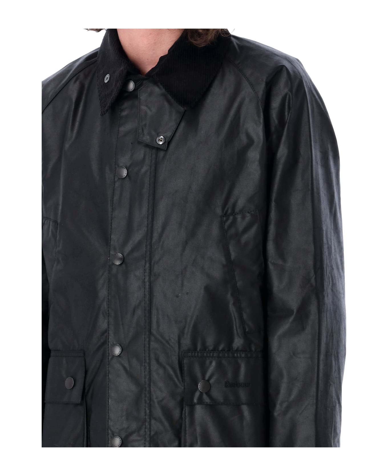 Barbour Bedale Wax Jacket - BLACK ブレザー