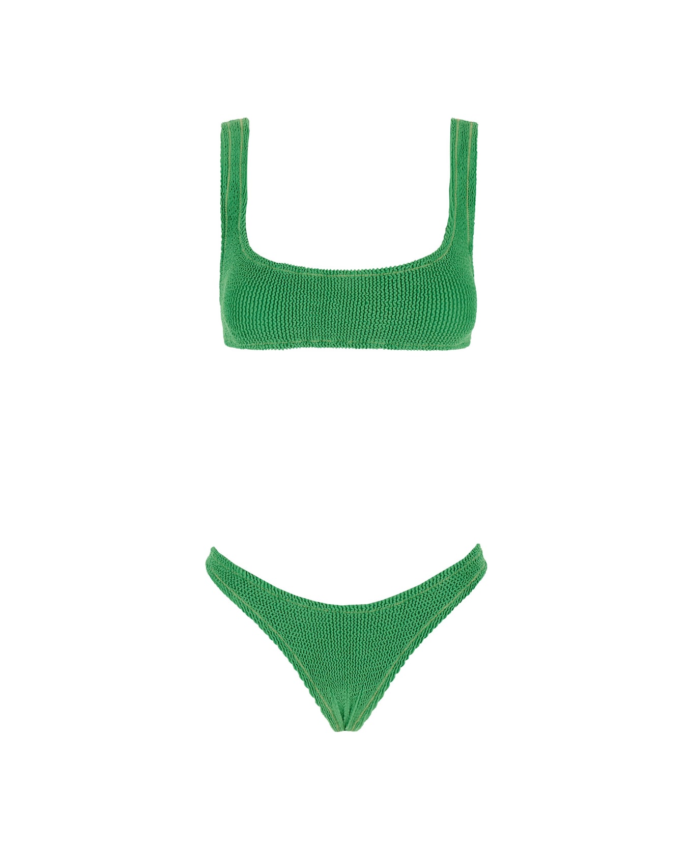 Reina Olga 'ginny' Green Bikini In Techno Fabric Woman - Green