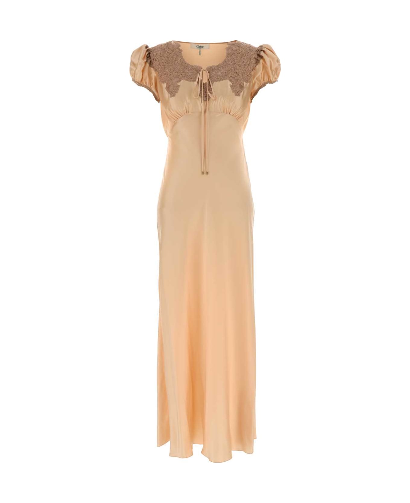 Chloé Pink Satin Dress - CLAYPINK