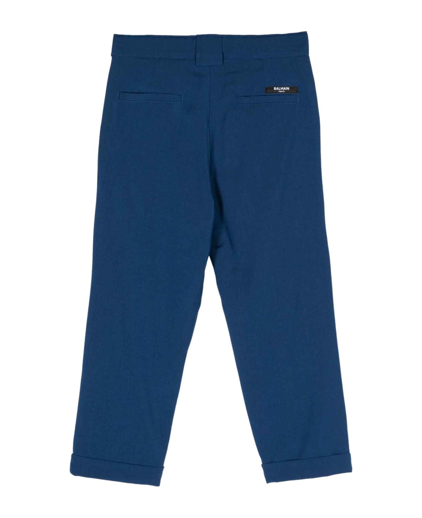 Balmain Blue Trousers Boy - Blu