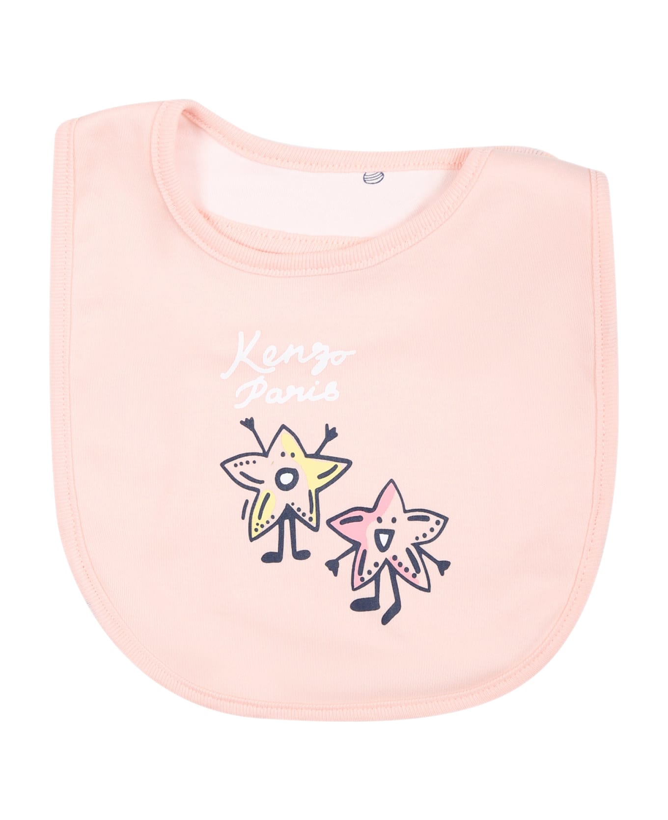 Kenzo Kids Pink Set For Baby Girl With Marine Animal Print - Pink ボディスーツ＆セットアップ