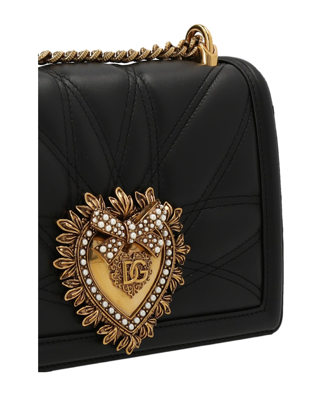 Dolce & Gabbana 'devotion' Midi Crossbody Bag - Black  