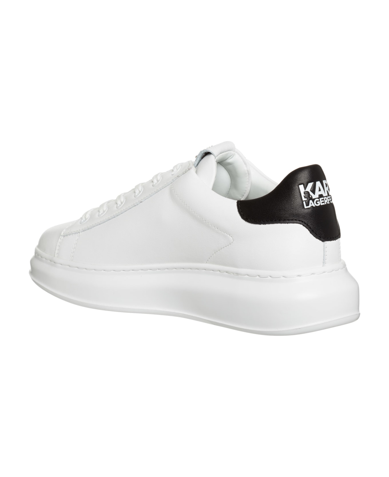 Karl Lagerfeld Kapri K/ikonik Leather Sneakers - White
