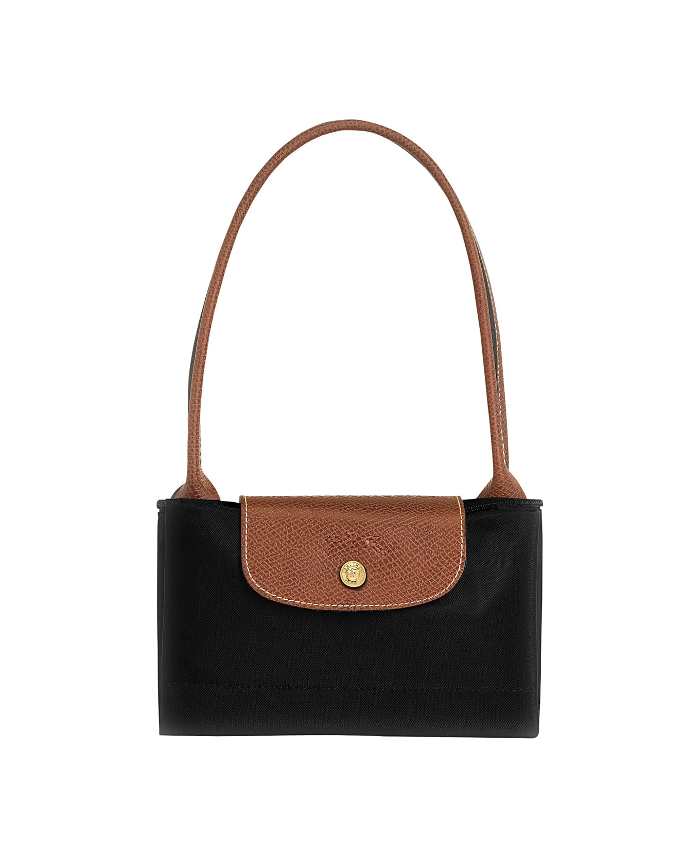 Longchamp 
le Pilage Original
 Black Medium Tote Bag With Two Top Handles And Embossed Logo On The Front In Canvas Woman - Black
