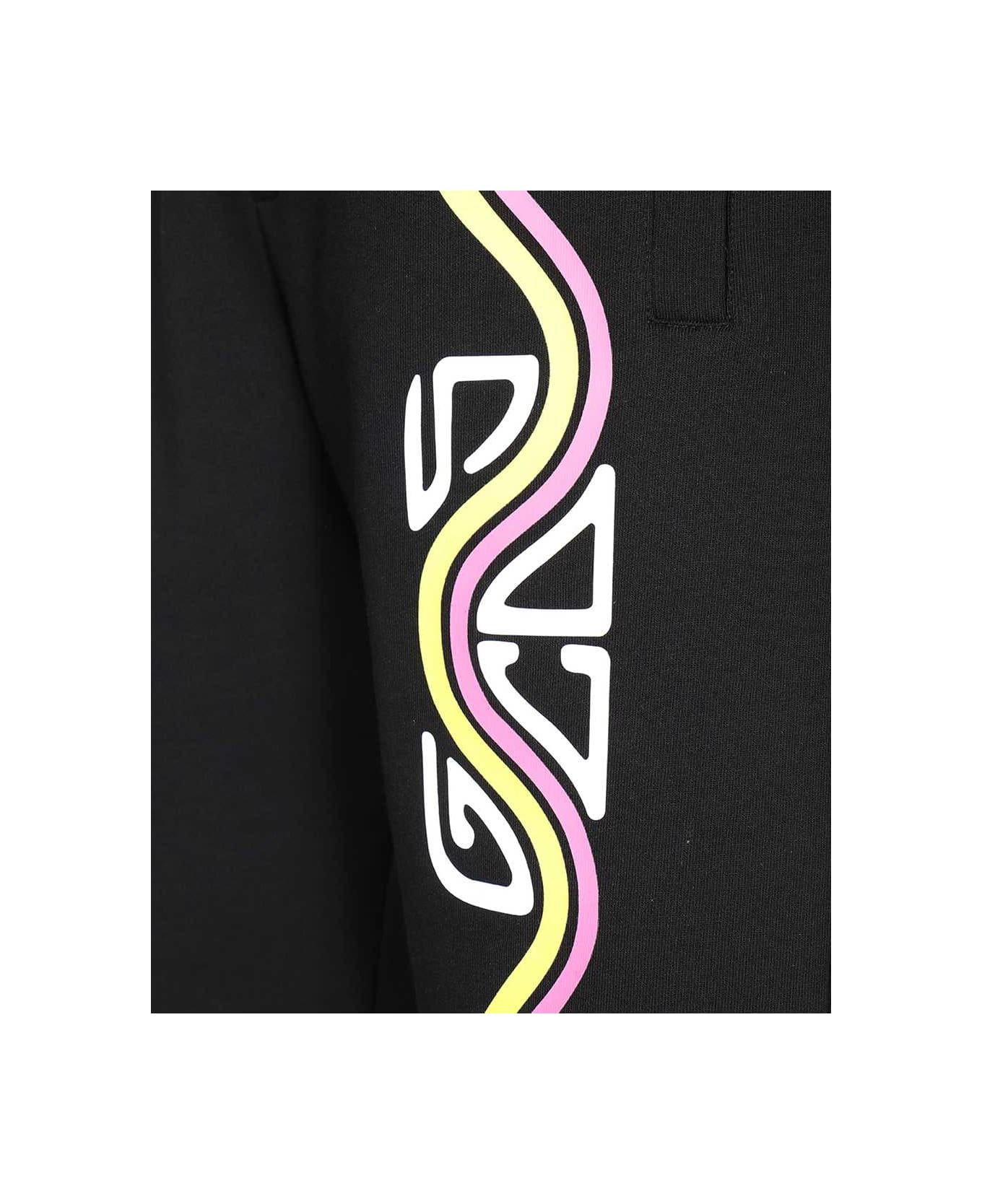 GCDS Cotton Bermuda Shorts - black