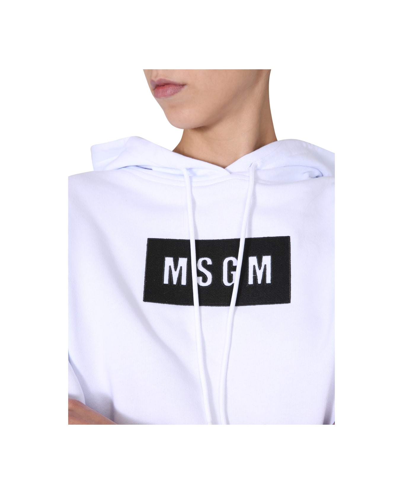MSGM Regular Fit Sweatshirt - WHITE