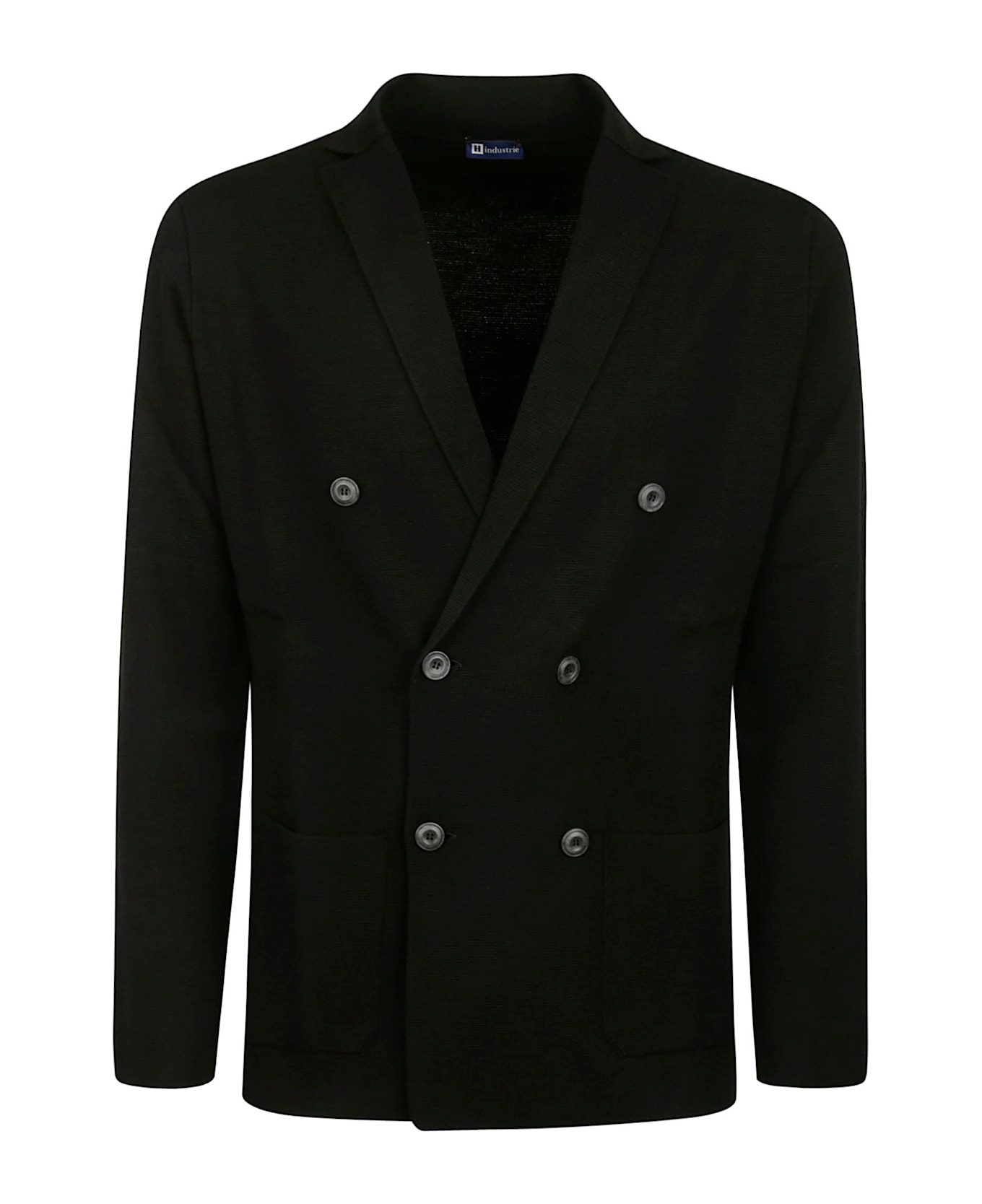 Filippo De Laurentiis Double Breasted Jacket Merino Wool - Black