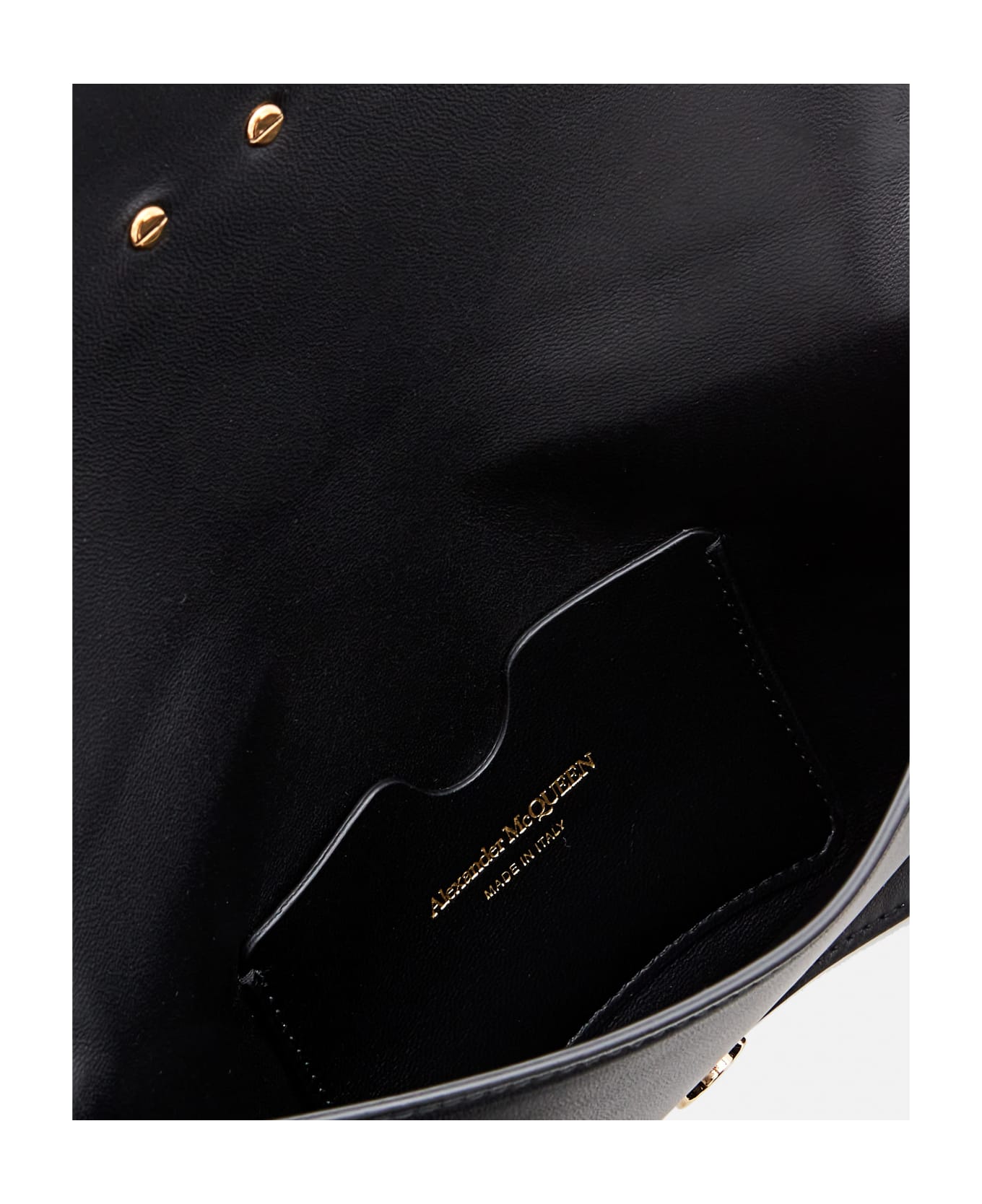 Alexander McQueen Seal Leather Phone Holder - Black クラッチバッグ