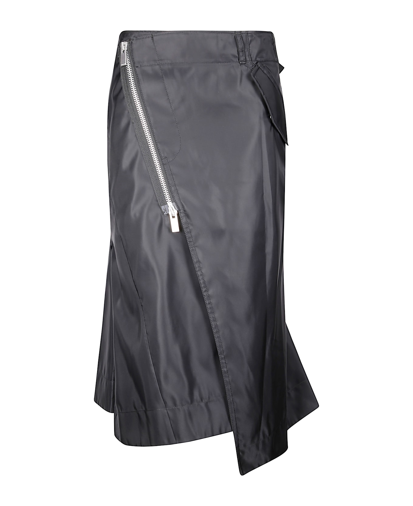 Sacai Nylon Twill Skirt - BLACK