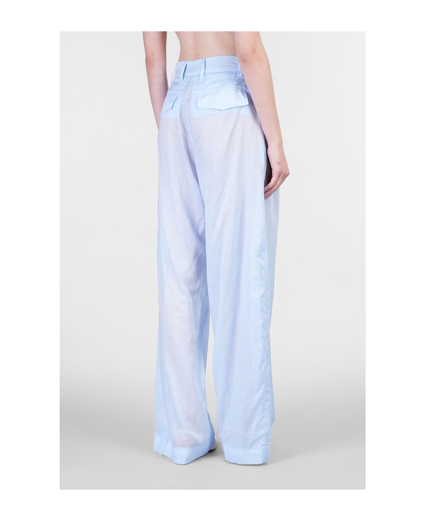 TheLatest Billie 3111 Pants In Cyan Cotton - cyan