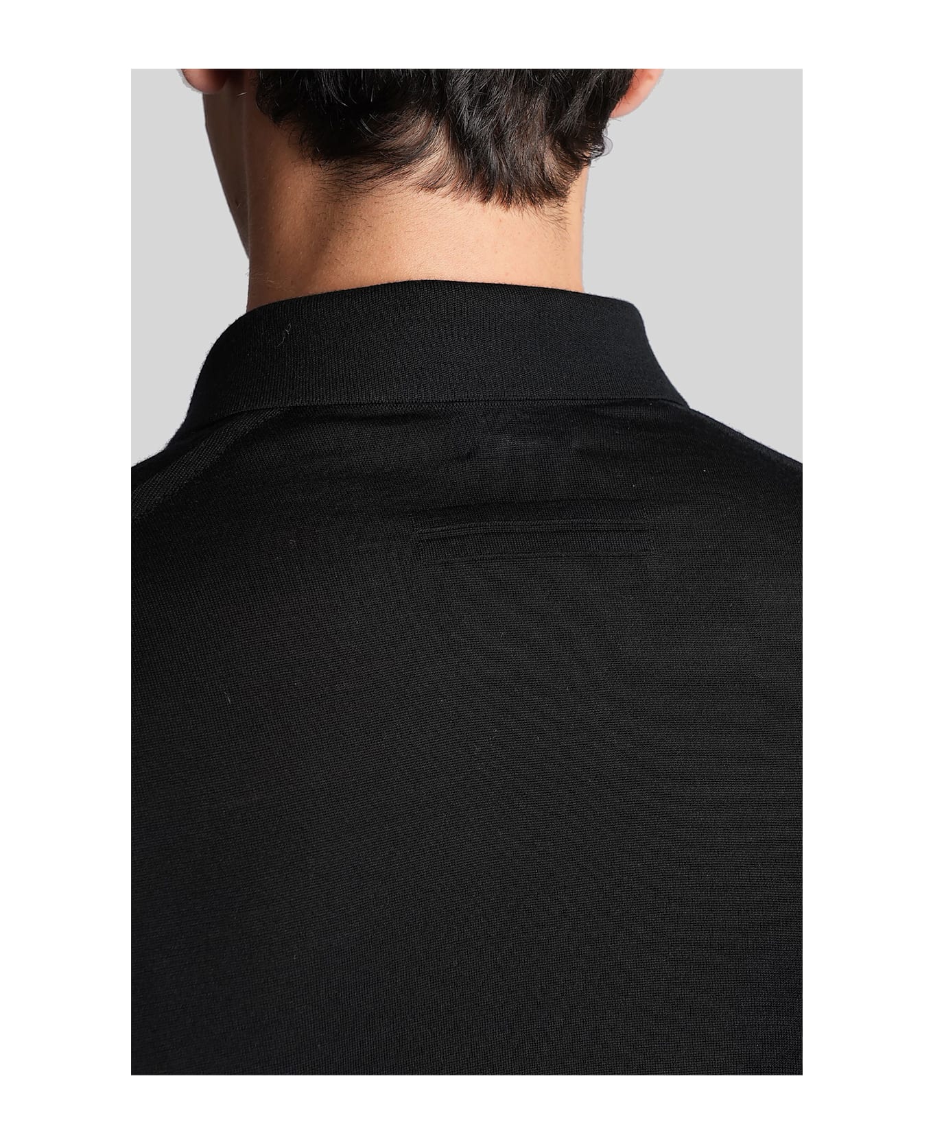 Zegna Polo In Black Wool - black