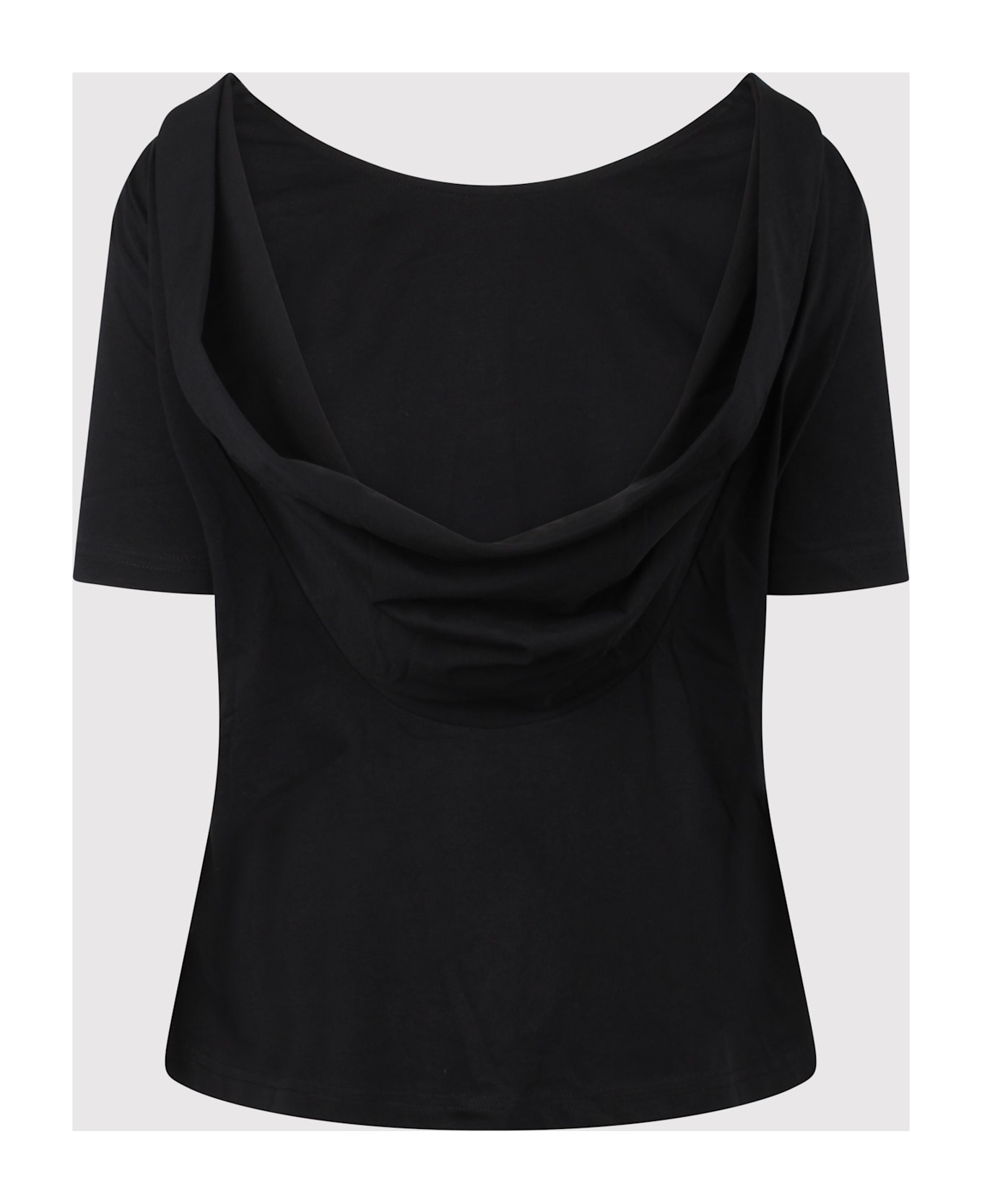 Nina Ricci T-shirt With A Low-cut Back - BLACK
