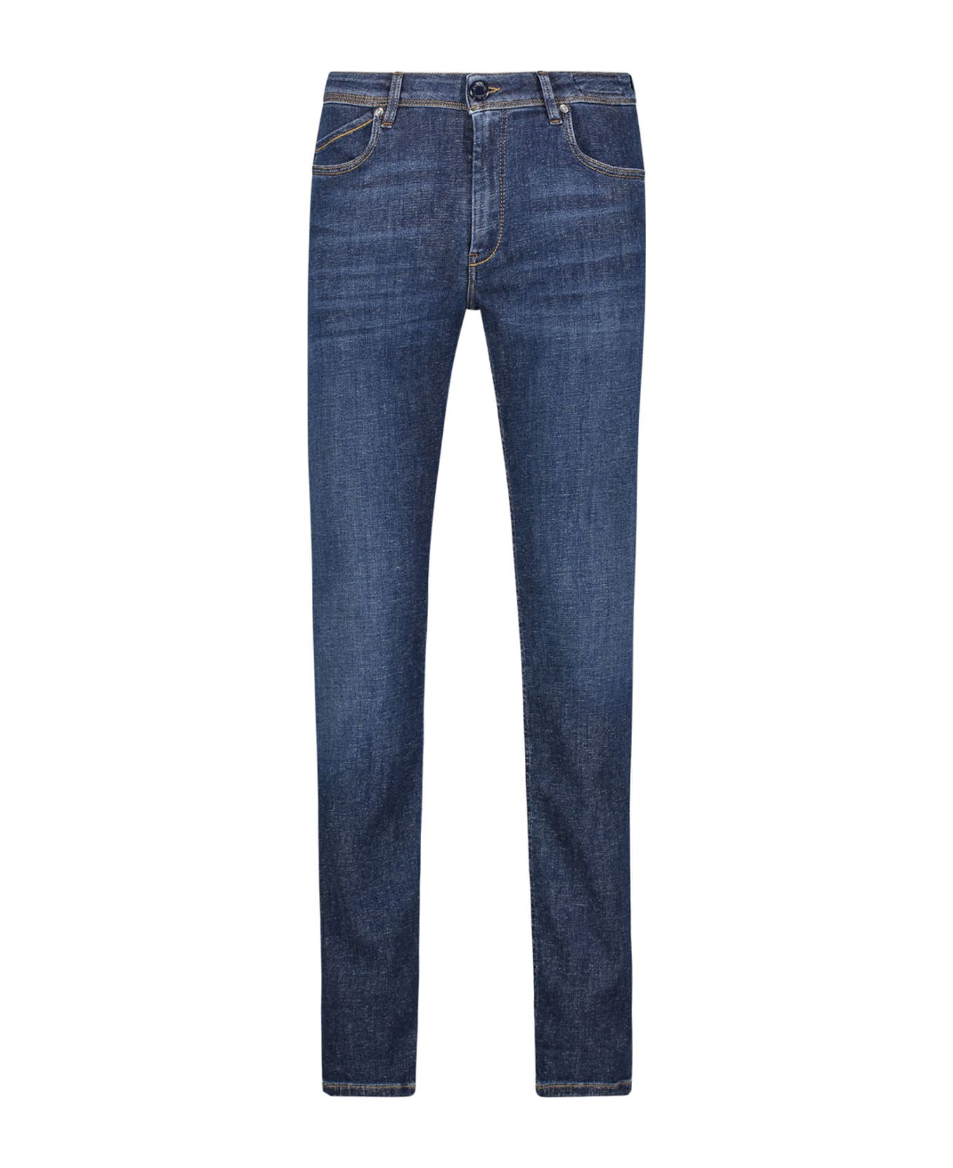 Re-HasH Slim Fit Jeans In Dark Denim - DENIM SCURO