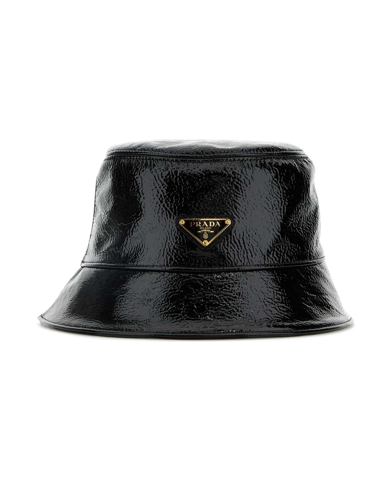 Prada Black Naplak Bucket Hat - NERO