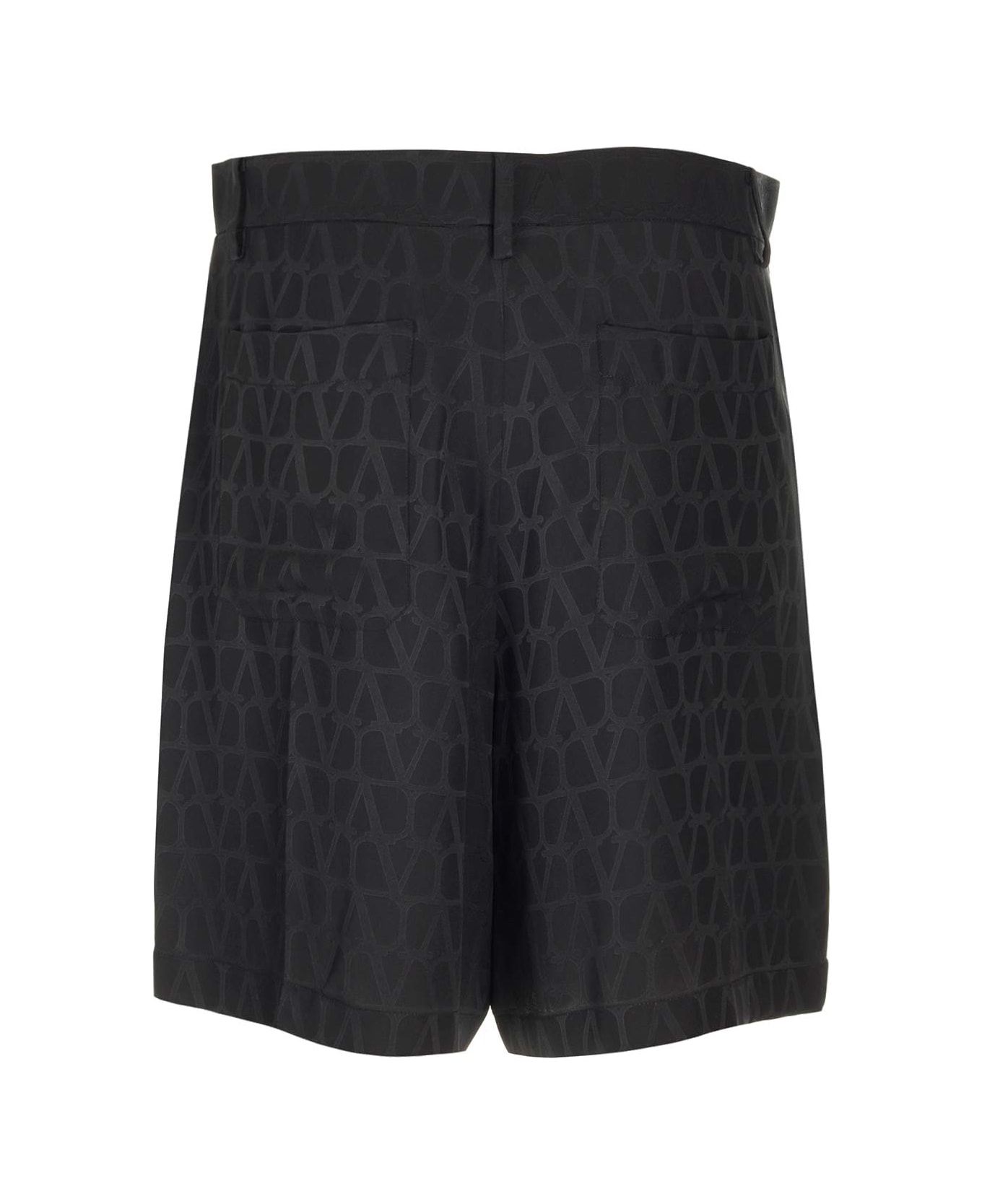 Valentino 'toile Iconographe' Silk Shorts - Black ショートパンツ