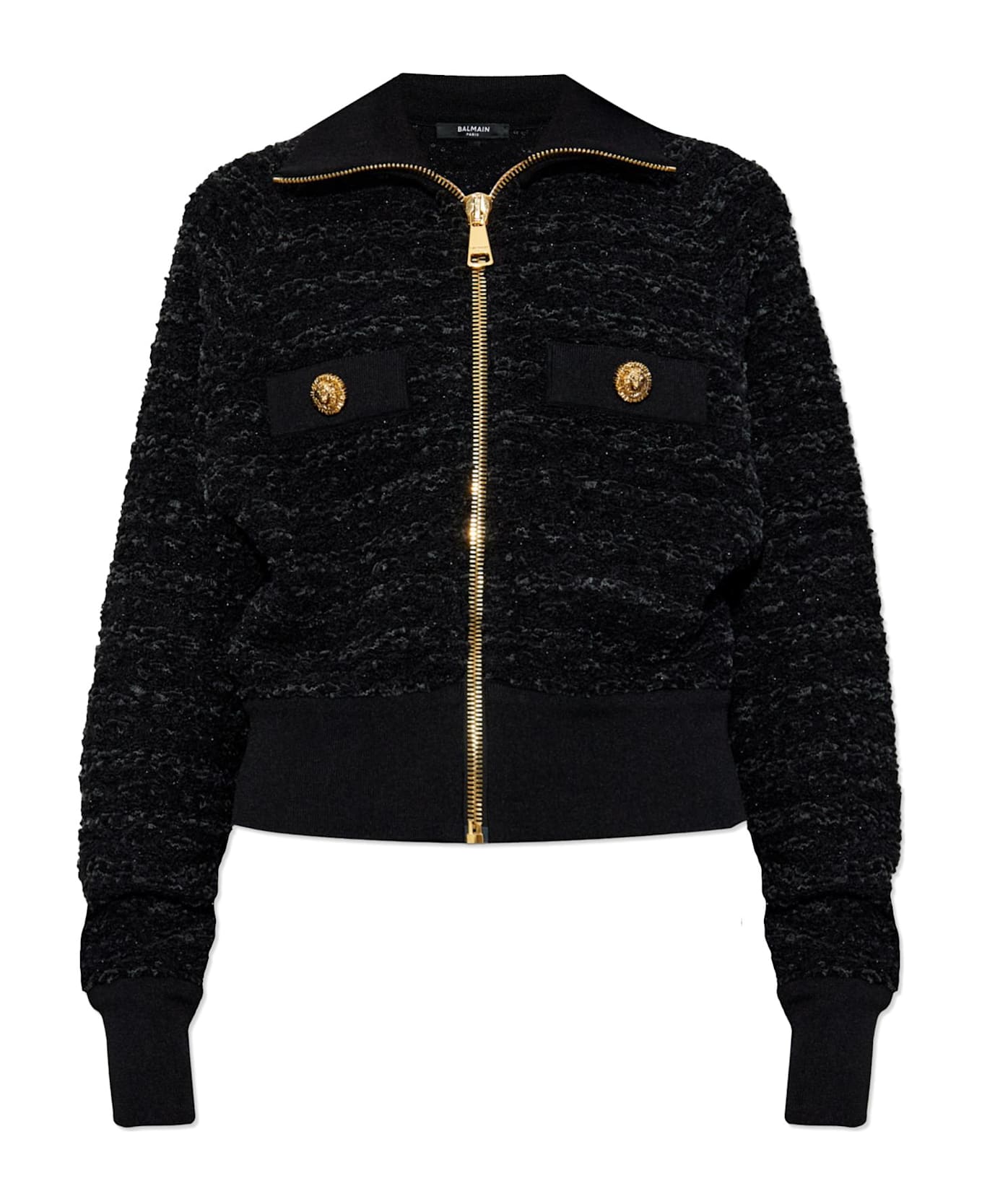 Balmain Jacket With Decorative Buttons - BLACK