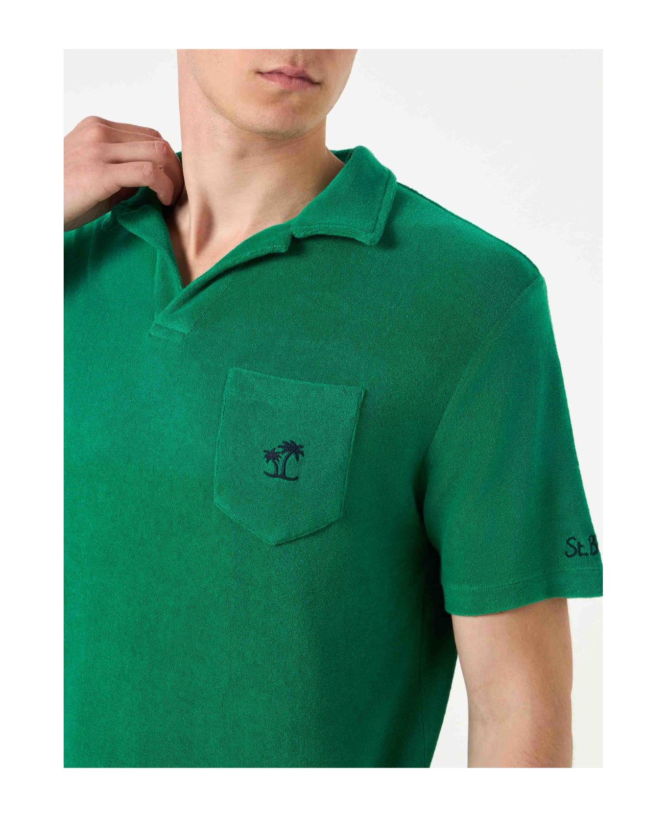MC2 Saint Barth Man Green Terry Polo