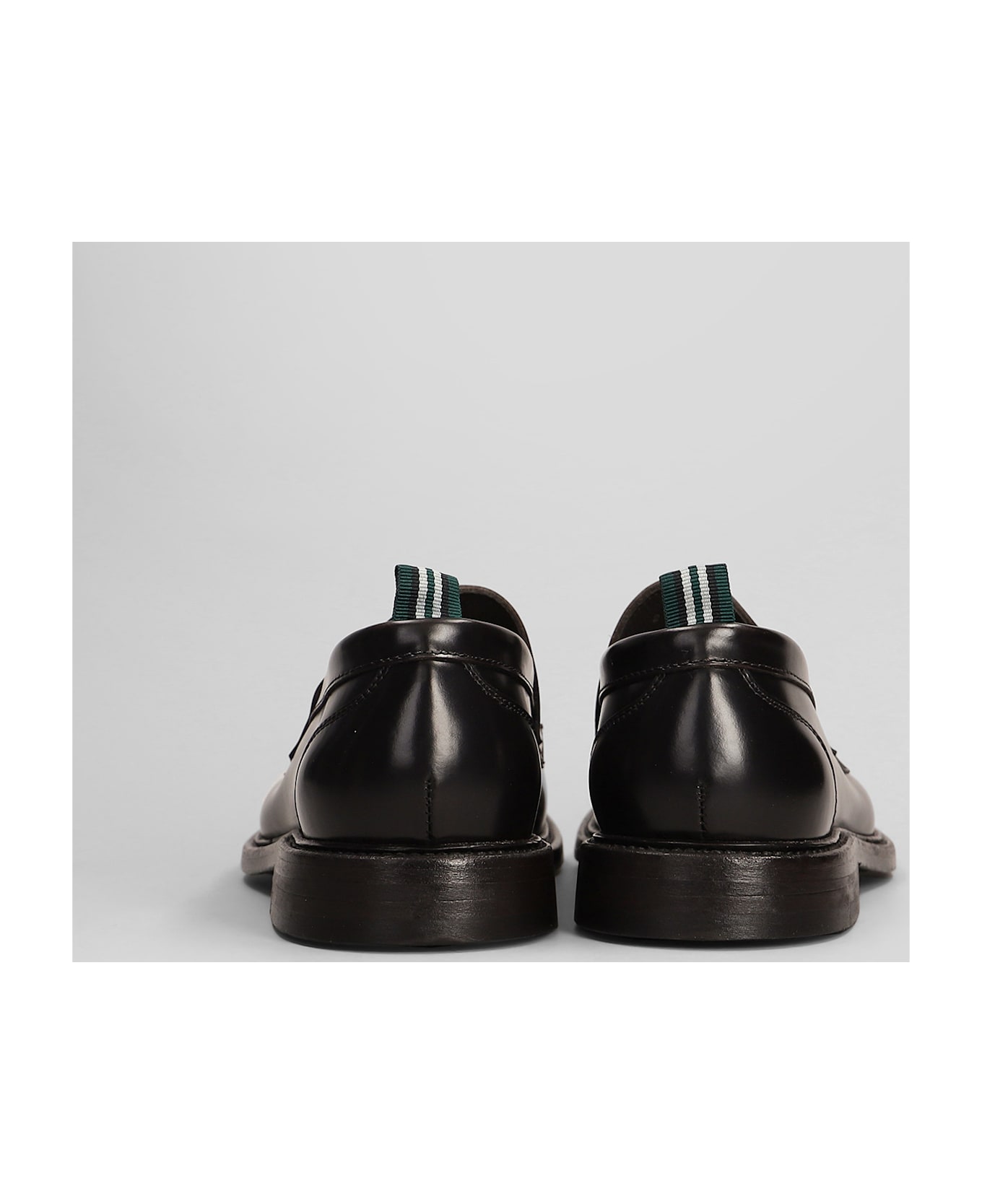 Green George Loafers In Dark Brown Leather - dark brown