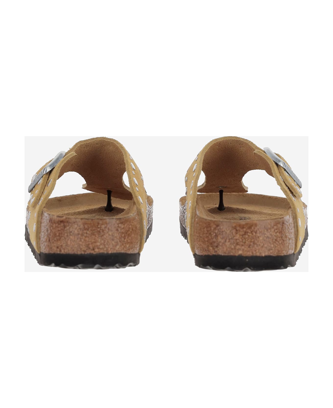 Birkenstock Gizeh Rivet Suede Sandals - Ochre