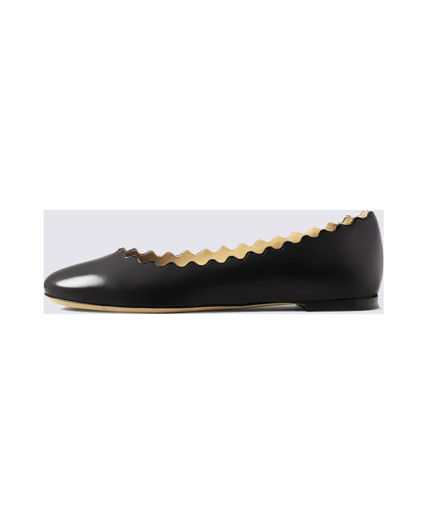 Chloé Black Leather Flats - Black