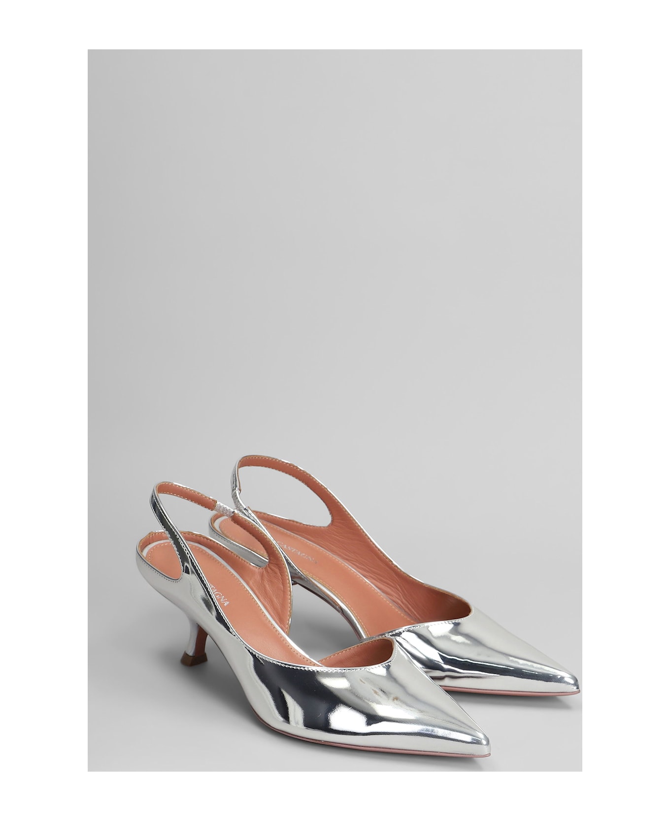 Aldo Castagna Mikaela Pumps In Silver Leather - silver