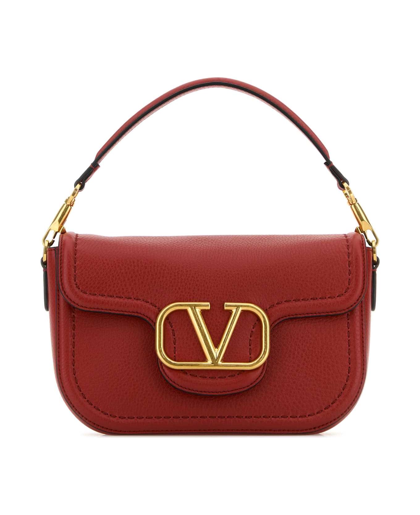 Valentino Garavani Red Leather Alltime Shoulder Bag - ROSSOVSABBIA