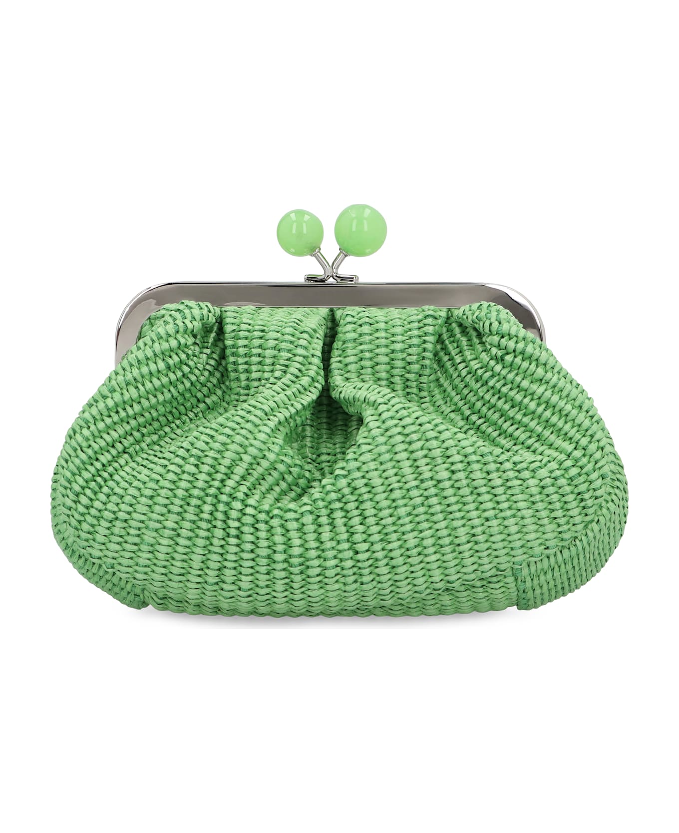 Weekend Max Mara Pasticcino Raffia Bag - green