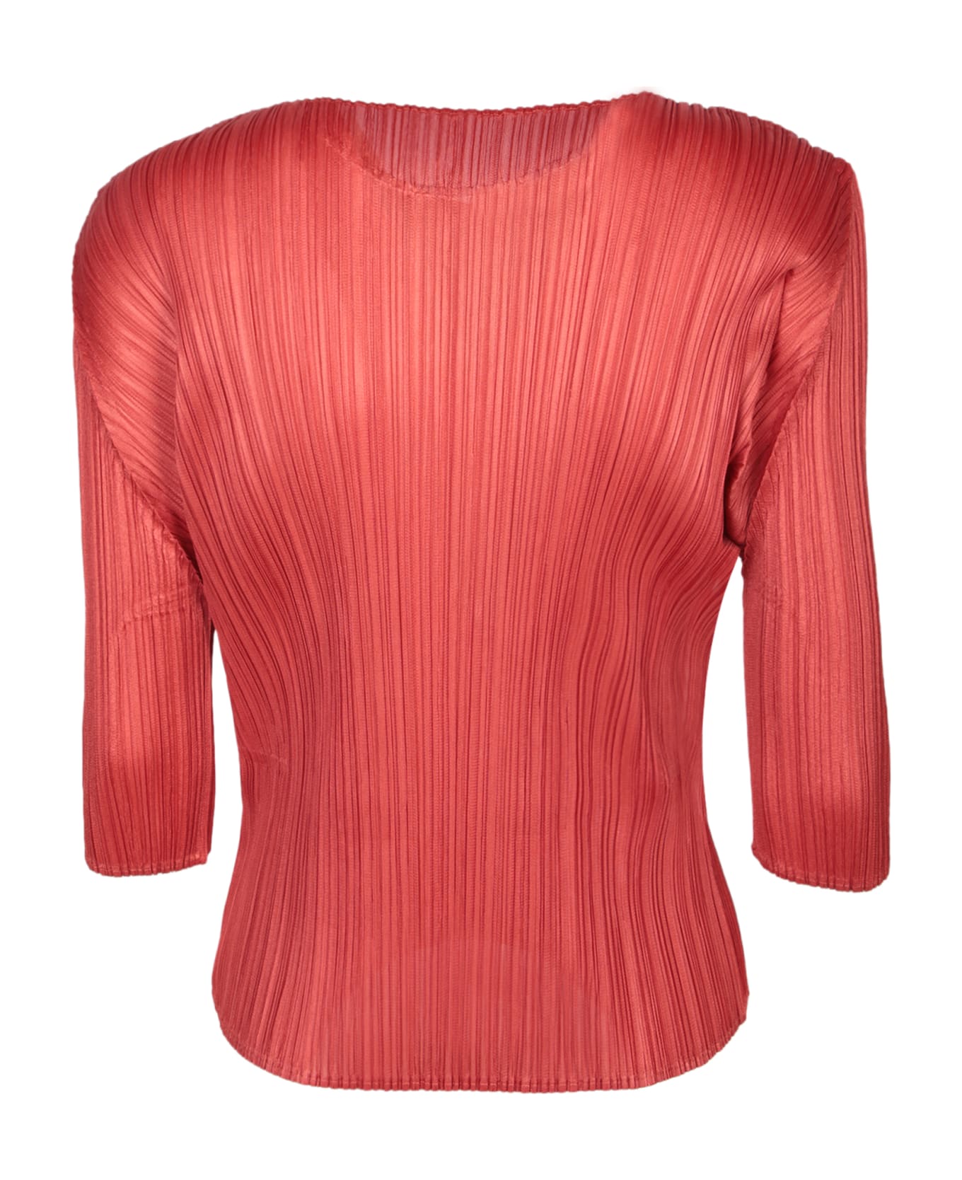 Issey Miyake Pleats Please Red T-shirt - Red