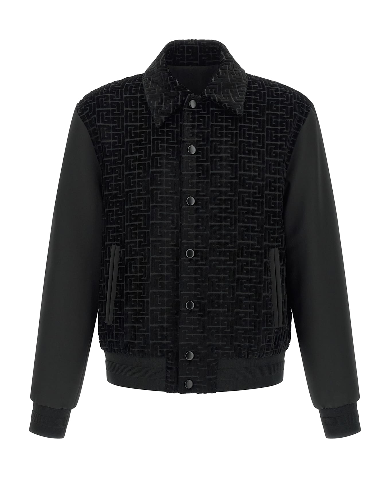 Balmain Velvet Bomber Jacket - Black  