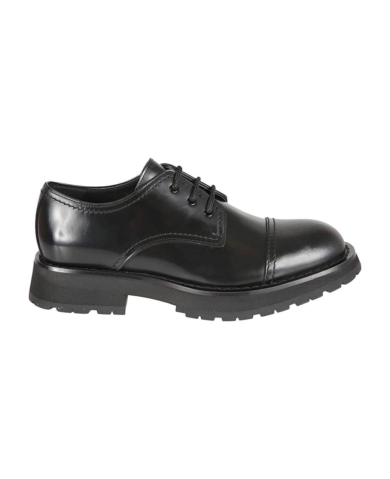 Alexander McQueen Laced Derby Shoes - Black