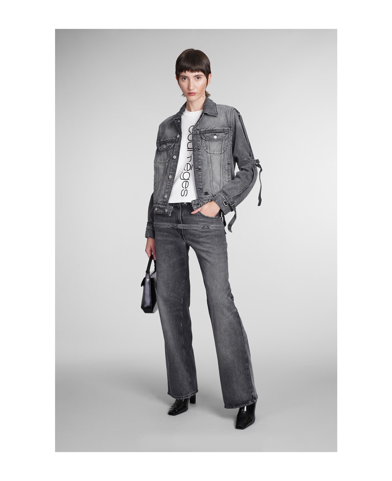 Courrèges Jeans In Grey Cotton - grey デニム