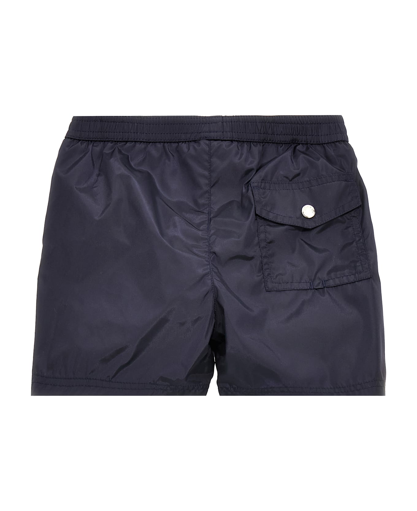 Moncler Logo Patch Swim Shorts - Blue