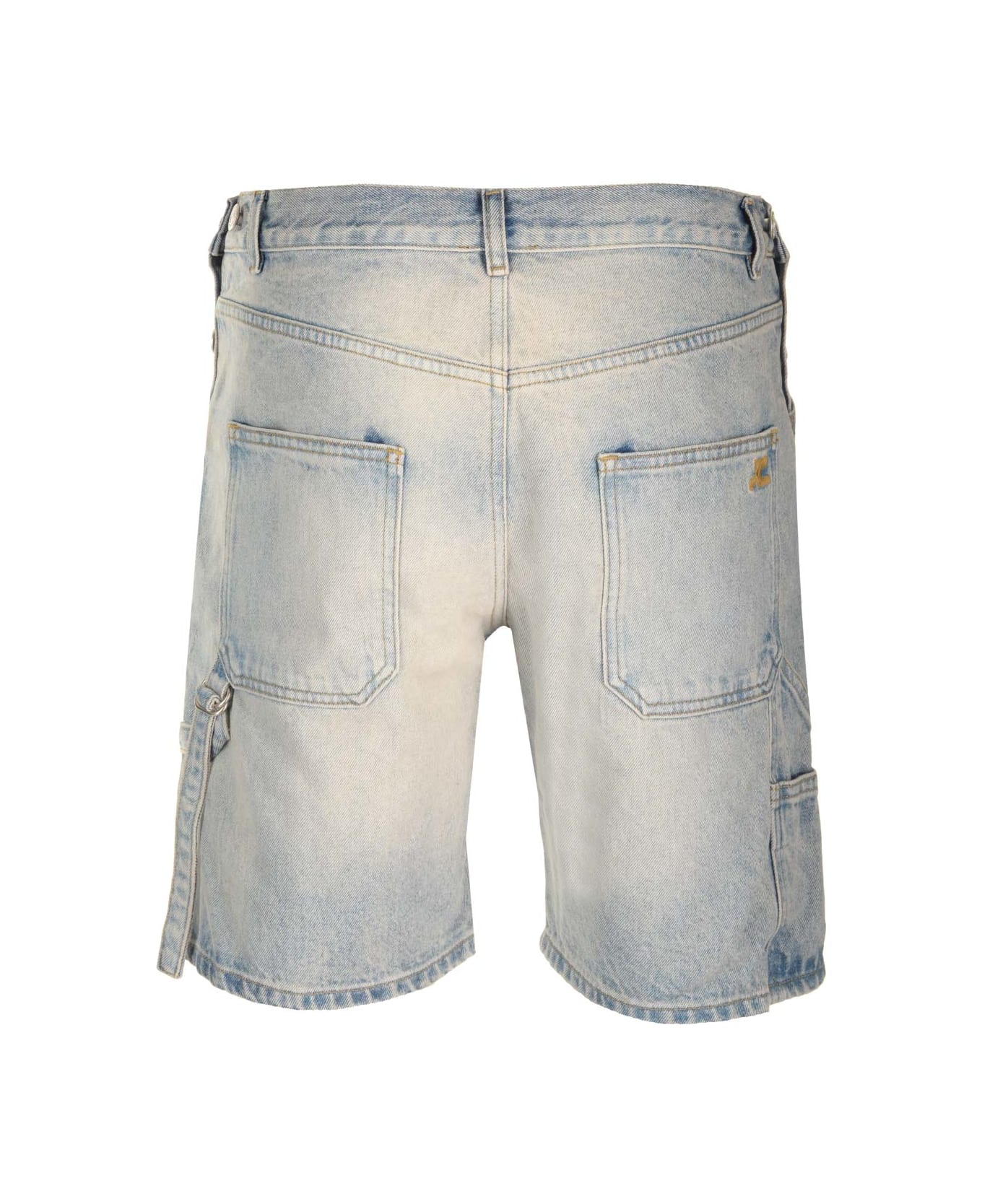 Courrèges 'sailor' Bermuda Shorts - Light Blue Wash