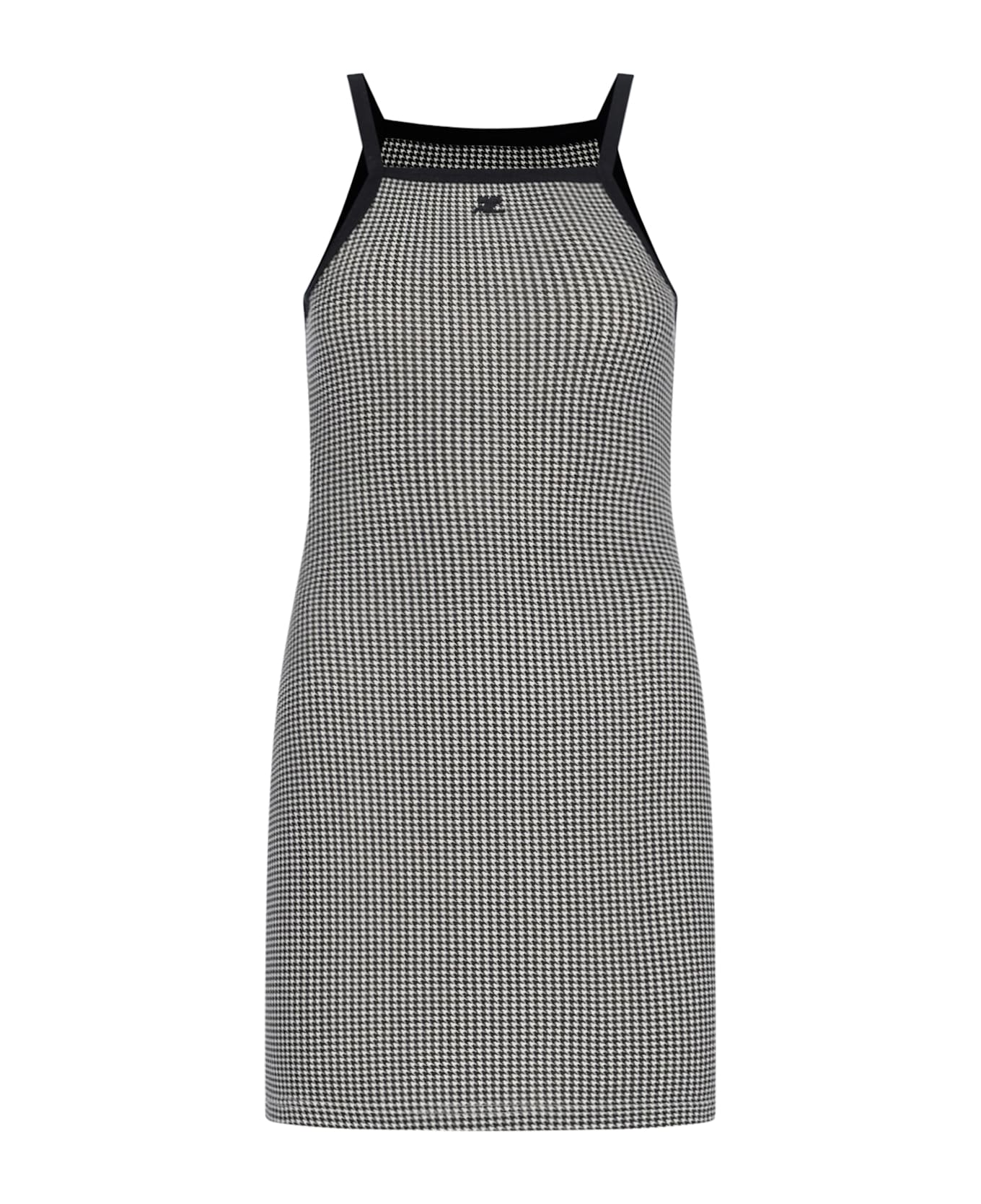 Courrèges Houndstooth Mini Dress - White