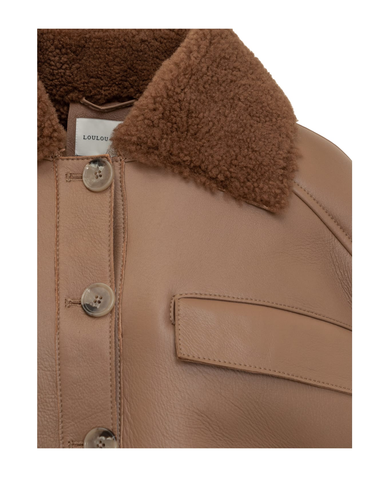 Loulou Studio Jacket With Fur - BROWN