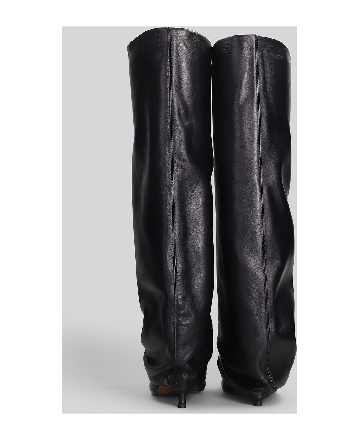 Aldo Castagna Irina High Heels Boots In Black Leather - black