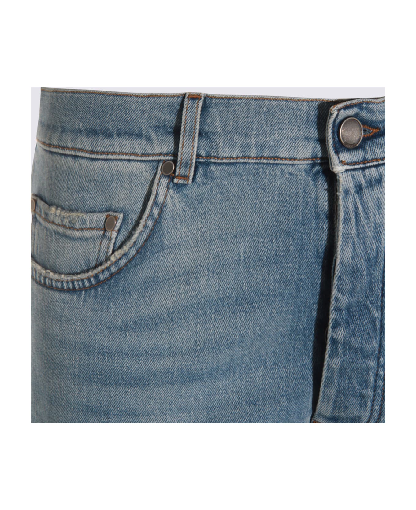 Lardini Light Blue Cotton Denim Jeans - Blue