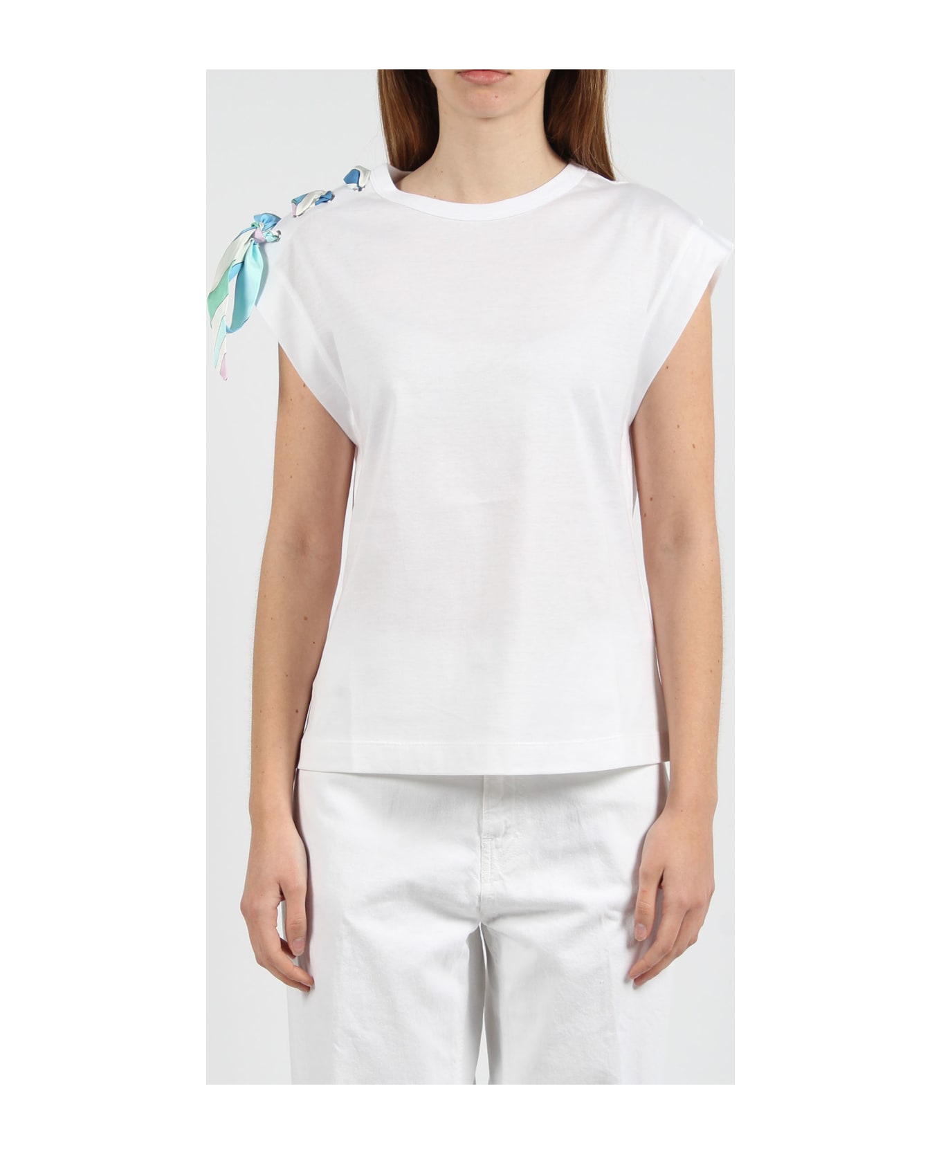Pucci Marmo-print Cotton T-shirt - White Tシャツ