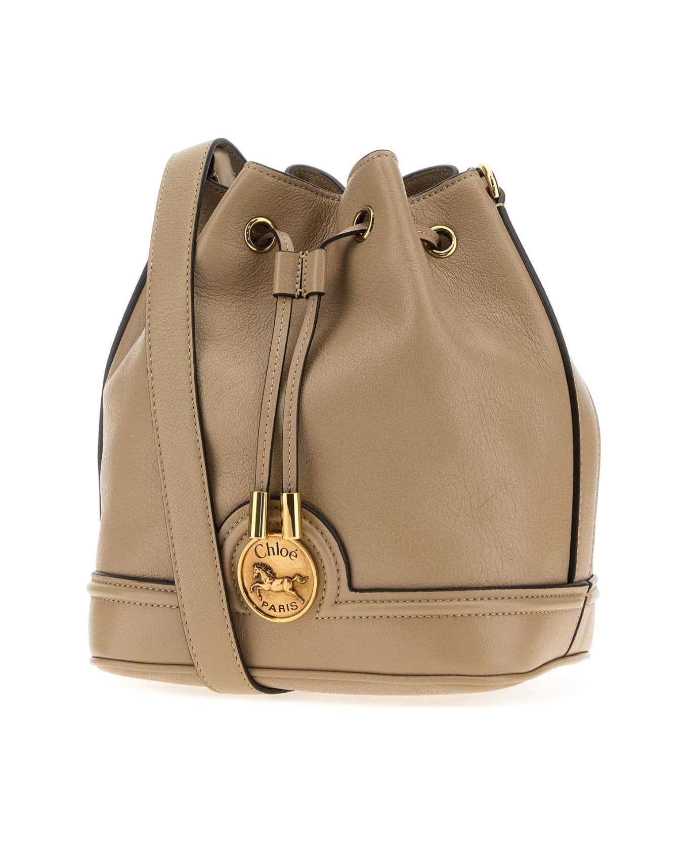 Chloé Cappuccino Leather Bucket Bag - BOYISHBROWN
