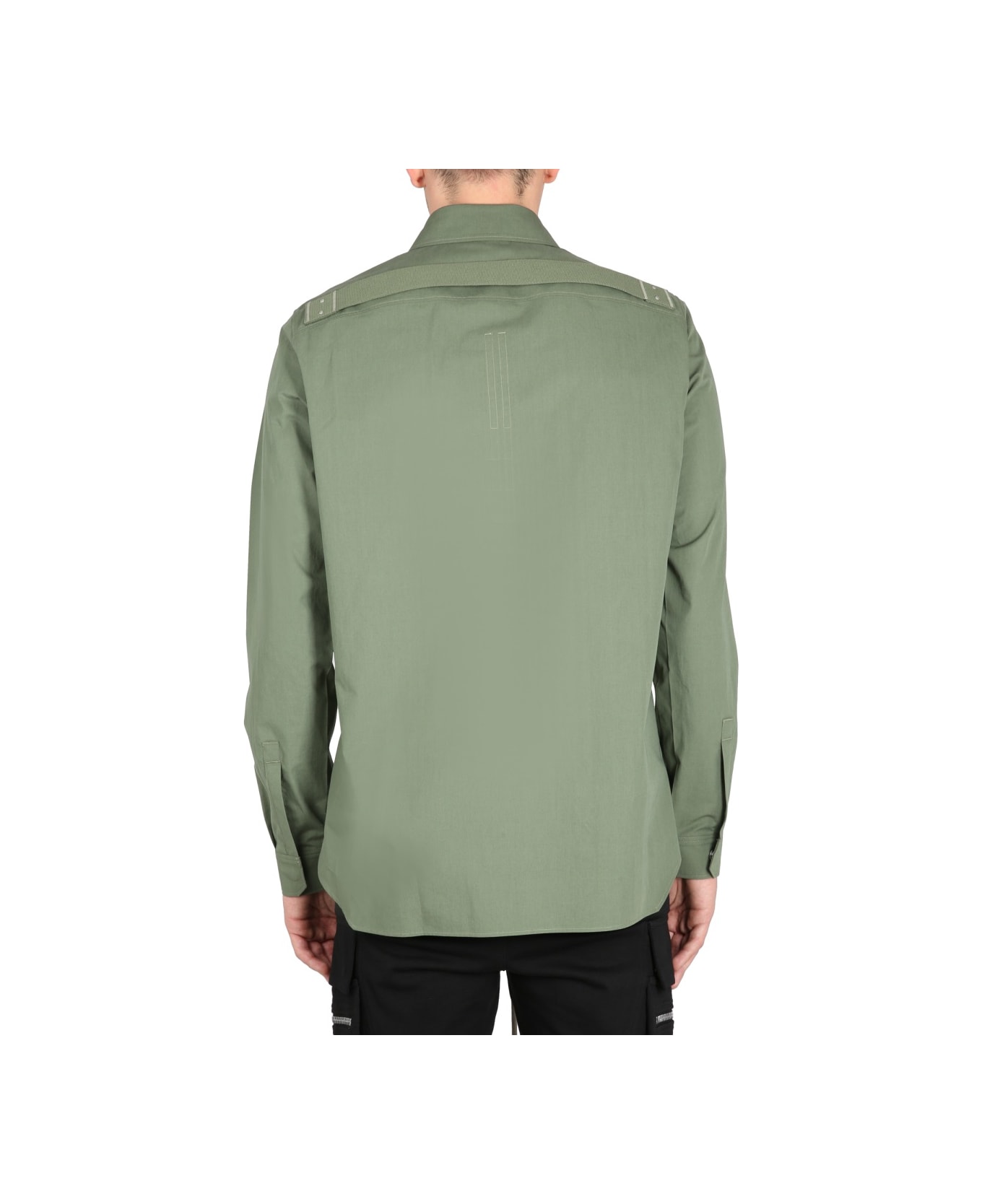 Rick Owens Shirt With Pockets - GREEN