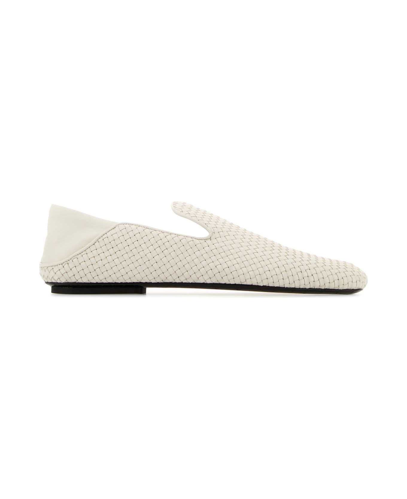 Bottega Veneta Ivory Leather Adamo Slippers - STRING
