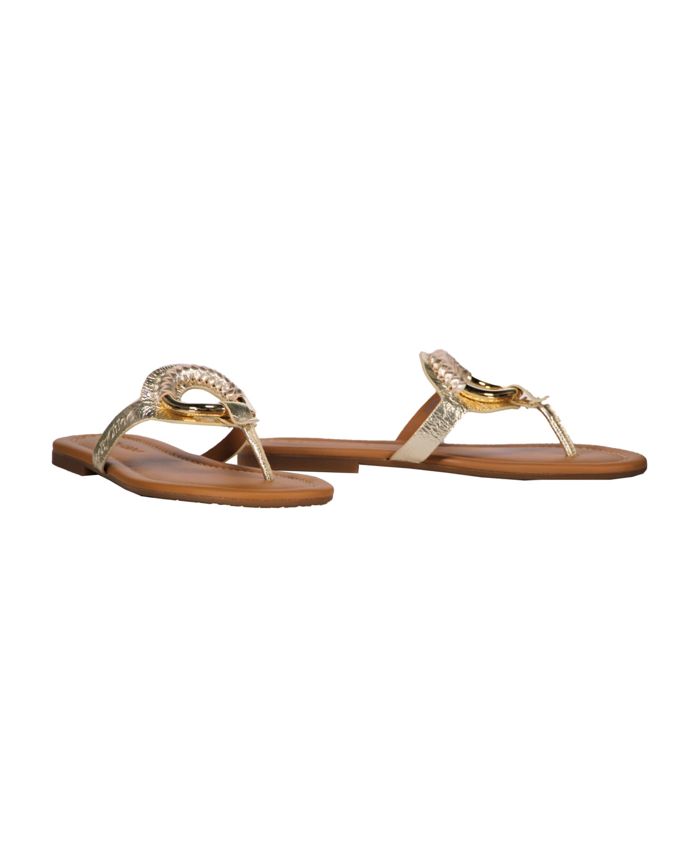 See by Chloé Metallic Leather Thong-sandals - Gold